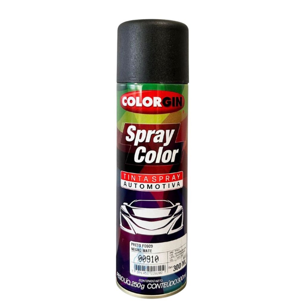 SPRAY COLOR PRETO FOSCO 300 ML - COLORGIN