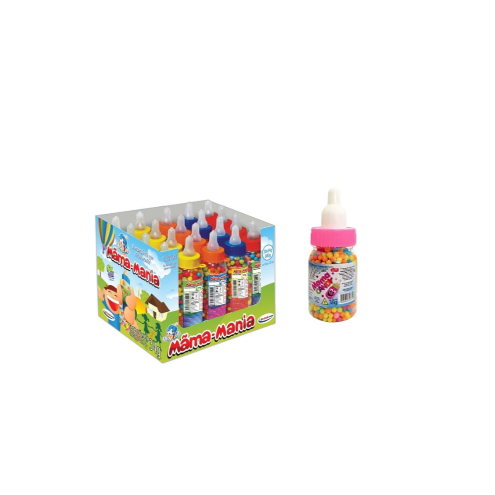 Kit 5 Mini Mamadeira Coloridas Com Confeito De Açucar 34g  Brinquedos Crianças Sacolinha Surpresa