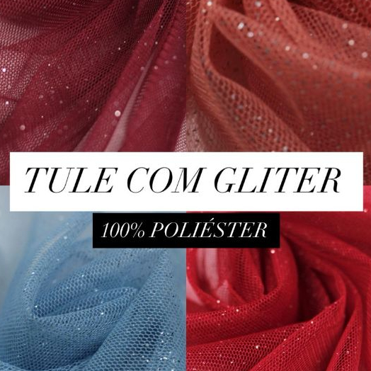 5 Metros Tule c/ Glitter Cristal x (1,50mts larg) em Oferta na Shopee