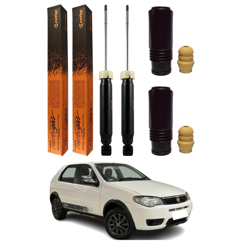 PAR AMORTECEDOR TRASEIRO PALIO ECONOMY E WAY 2009 A 2016 COFAP + KITS