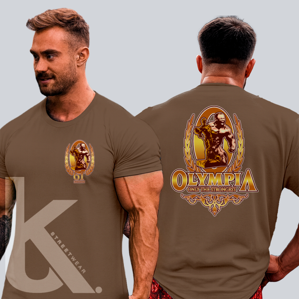 Camiseta Oversized Mr. Olympia Streetwear 100% Algodão Olympia Unissex Respirável Confortável Premium Exclusiva