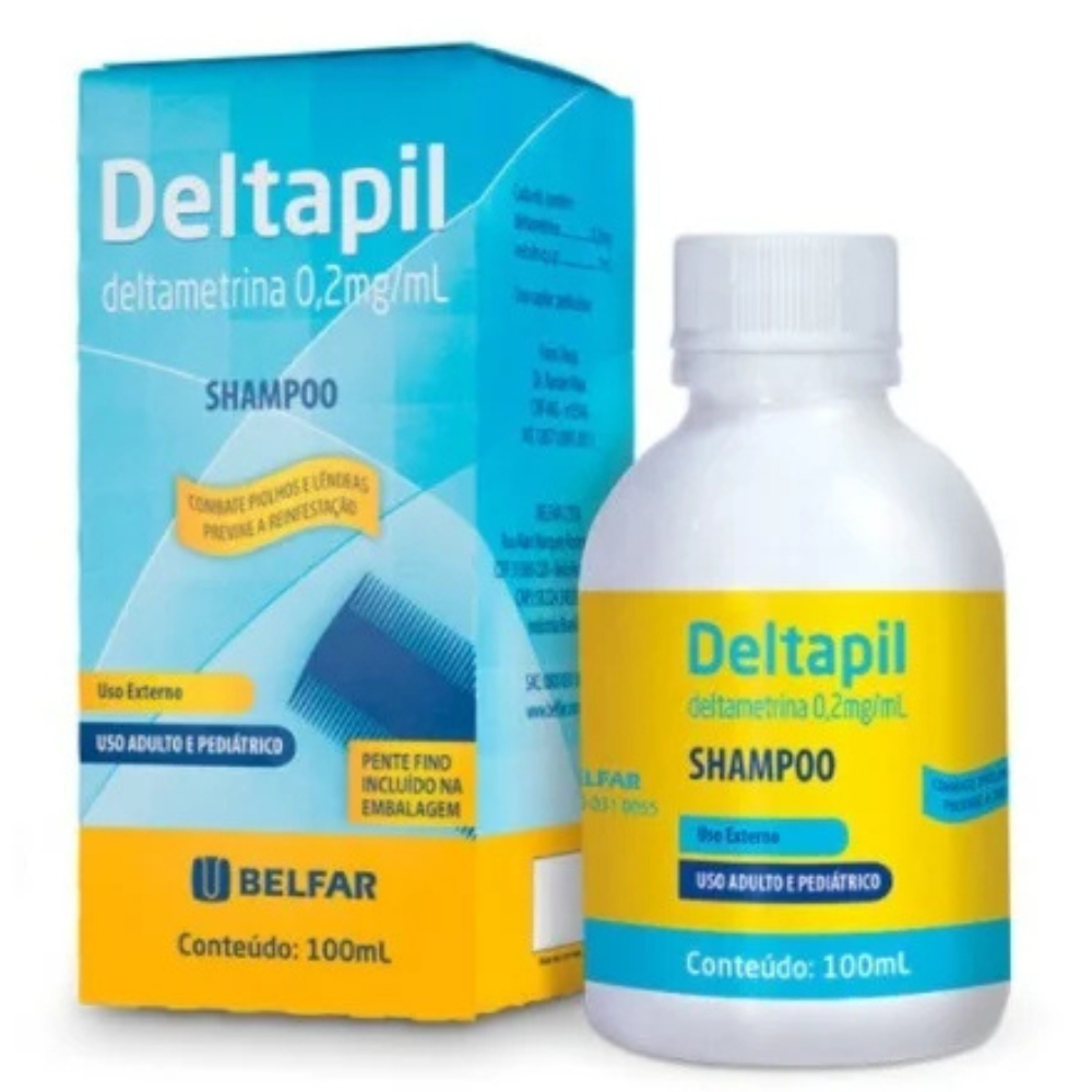 Deltapil Shampoo Para Piolhos 100ml Belfar em Oferta na Shopee