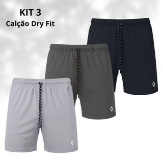 KIT 3 Calção Bermuda Dry Futebol academia caminhada com bolso interno02 em Oferta na Shopee