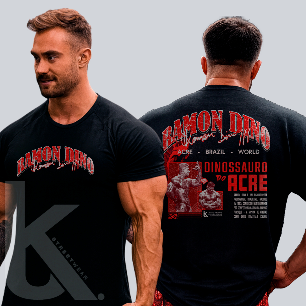 Camiseta Oversized Academia Ramon Dino Dinossauro Do Acre Streetwear Confortável Unissex 100% Algodão Premium Exclusivo