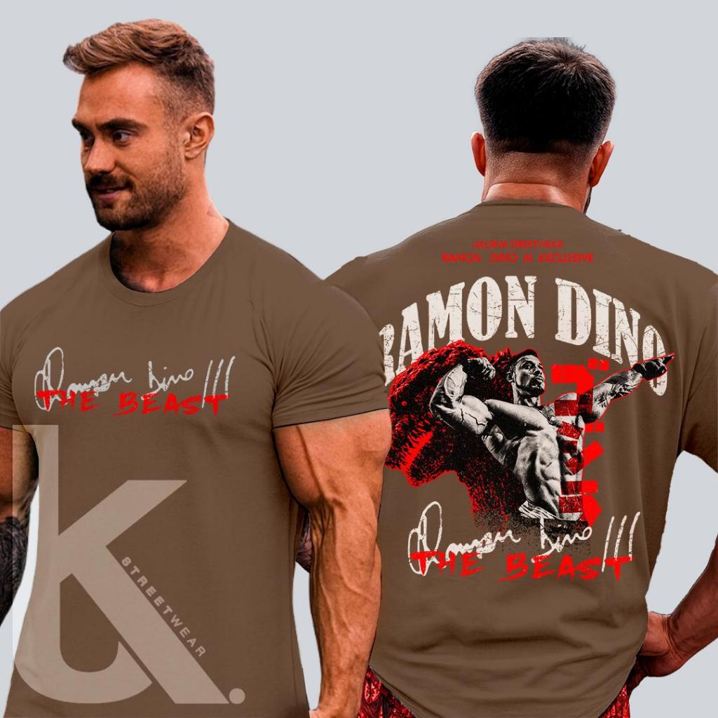 Camiseta Oversized Ramon Dino The Beast Streetwear 100% Algodão Olympia Unissex Respirável Confortável Premium Exclusiva