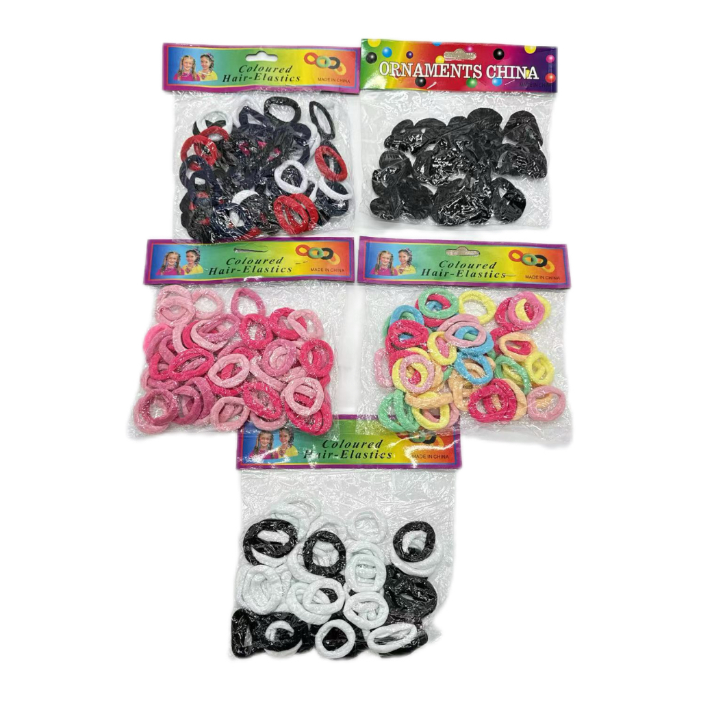 Kit 50 unidades Xuxinhas rabicó de Cabelo pequeno 3cm infantil sortidas