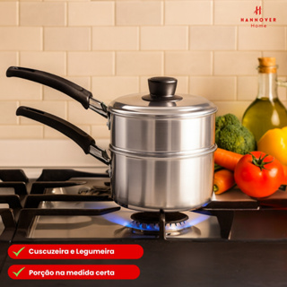 Cuscuzeira E Legumeira 2 Em 1 Cozimento A Vapor Individual em Oferta na Shopee