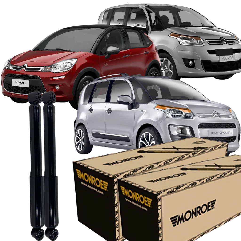 Kit Amortecedor Monroe Traseiro Citroen C3 1.5 2014