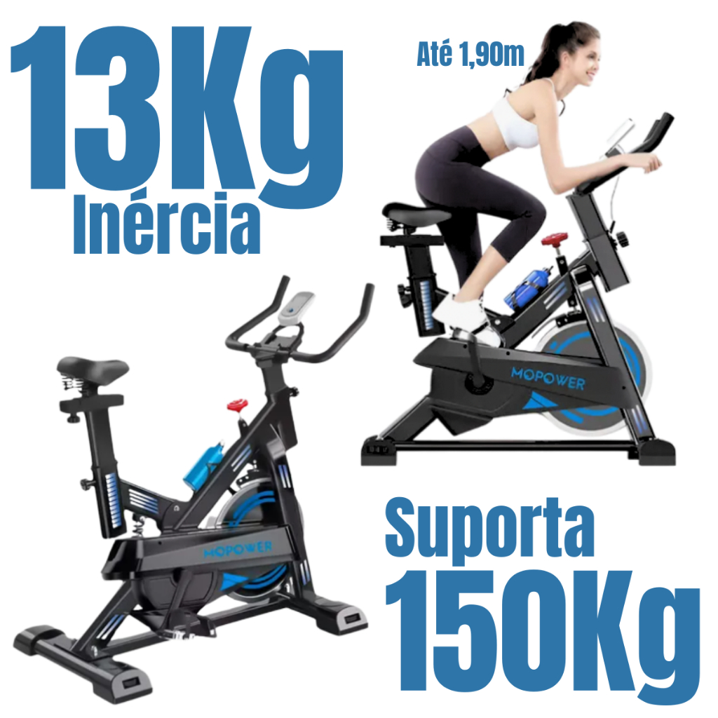 Bike Ergométrica Spinning Inércia 13kg Corato Cardio Em Casa