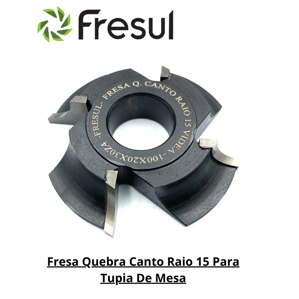 Fresa Quebra Canto Raio 15 Para Tupia De Mesa