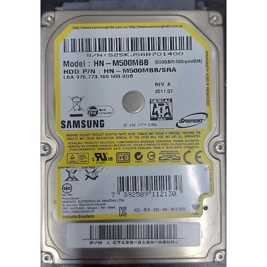 HDD Samsung HN-M500MBB 500GB