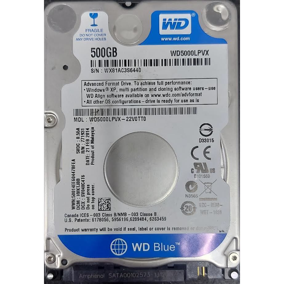 HDD WD WD5000LPVX 500GB