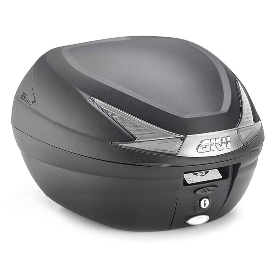 BAU BAULETO MOTO 33L CABE 1 CAPACETE MONOLOCK LENTE FUME COM BASE GIVI B330NT TENERE TITAN BAJAJ DAFRA BROS SHINERAY PCX