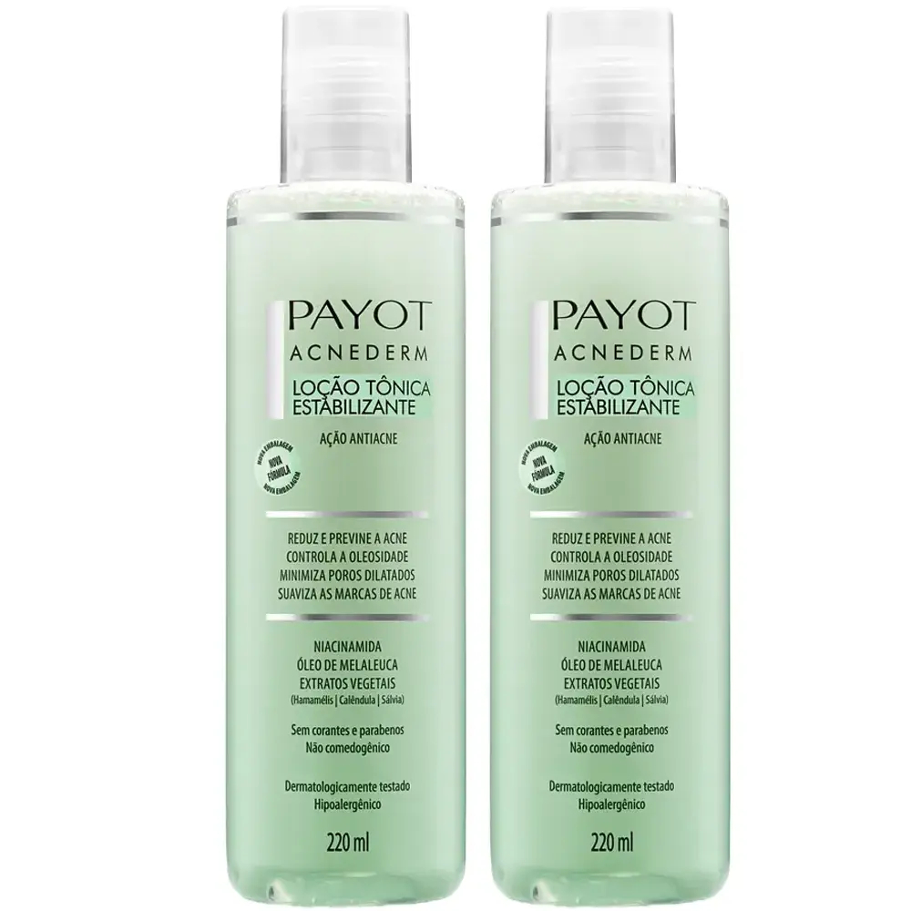 Payot Kit Acnederm Loção Tônica Estabilizante 220ml - 2 unidades