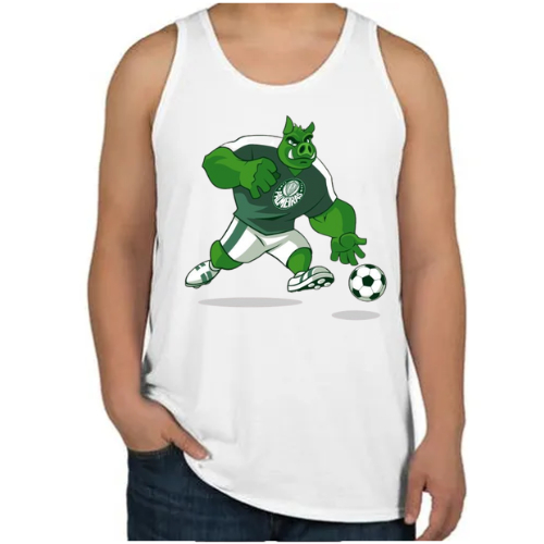 Camisa Camiseta Ou Regata Infantil ou Adulto Tema Mascote Porco Palmeiras Palmeirense