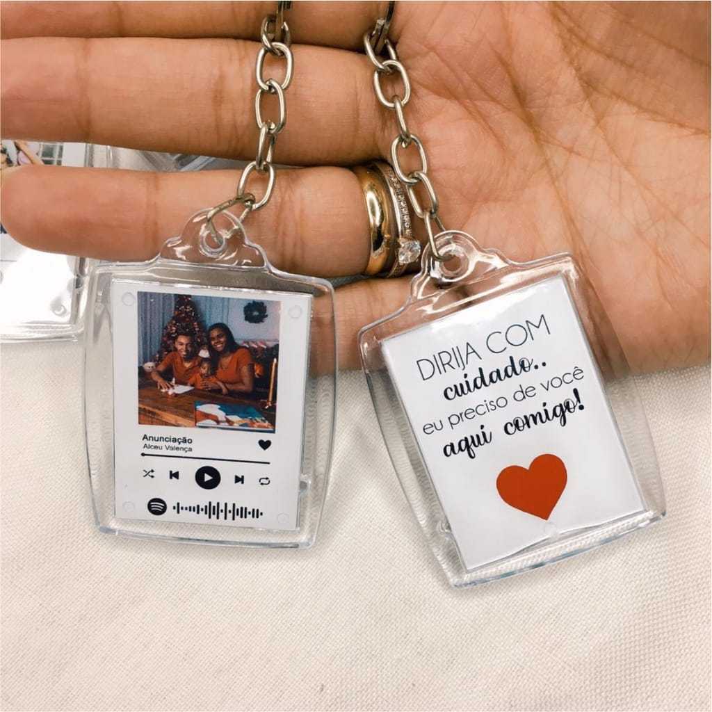 Chaveiro Personalizado - Frente e Verso em Oferta na Shopee