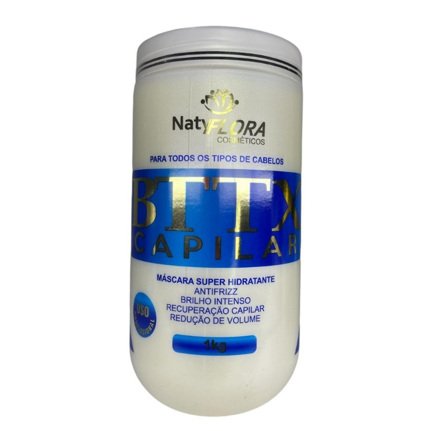Btx Capilar Liso Perfeito 0% Formol Antifrizz e Brilho intenso 1kg NatyFlora em Oferta na Shopee