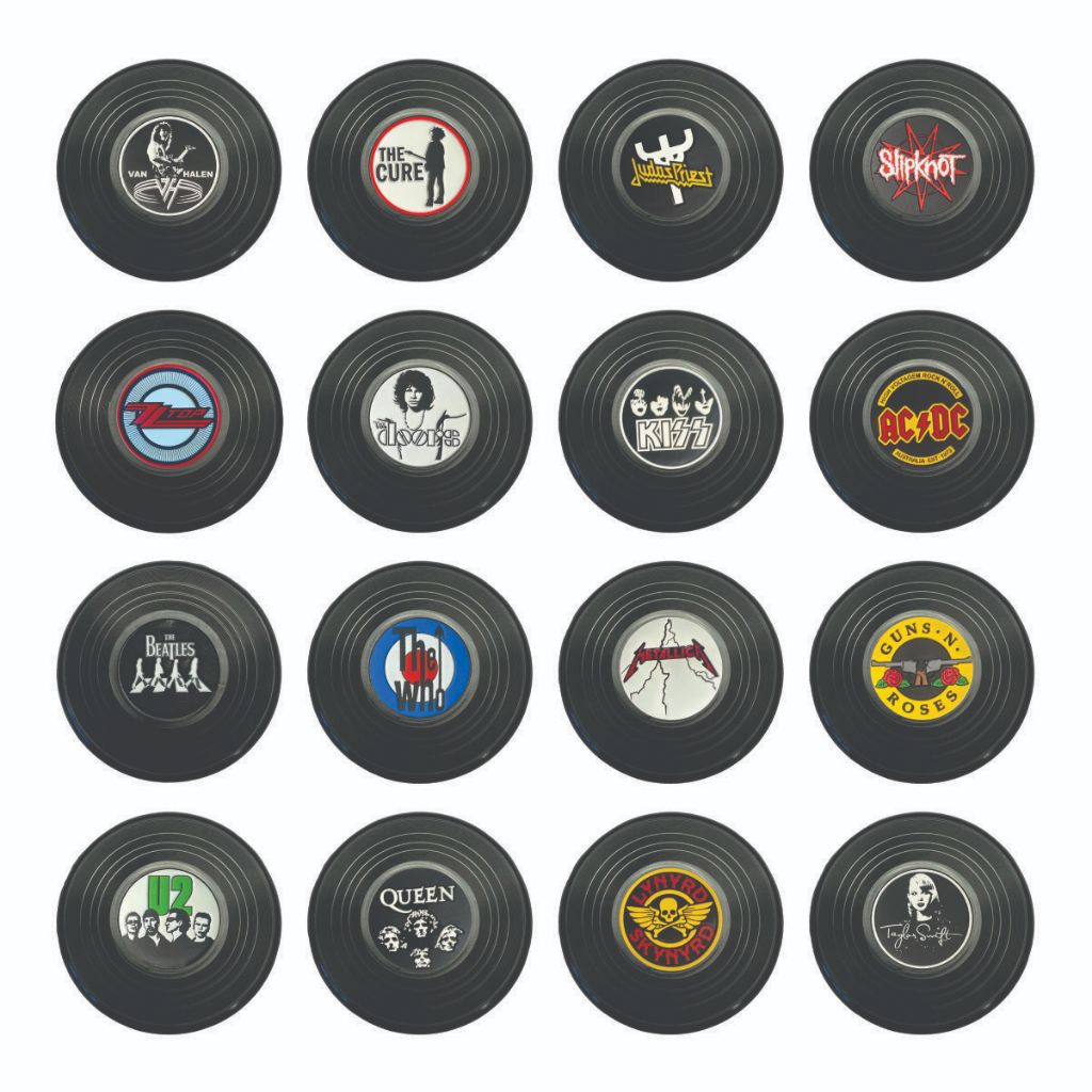 Porta Copos Disco Vinil Emborrachados Bandas de Rock Bolacha Lavável  Flexível Retrô em Oferta na Shopee