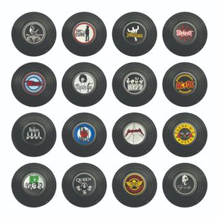 Porta Copos Disco Vinil Emborrachados Bandas de Rock Bolacha Lavável  Flexível Retrô em Oferta na Shopee