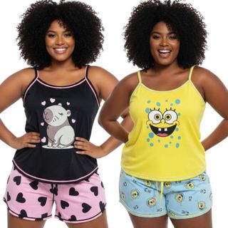 Baby Doll Plus Size Alcinha / Baby Doll Feminino / Roupa de Dormir