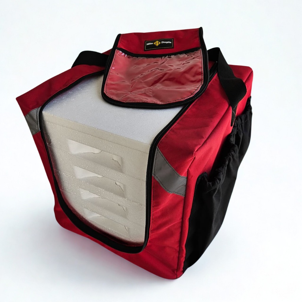 Bag marmitex quentinha 08-20un mochila de entrega termica de isopor