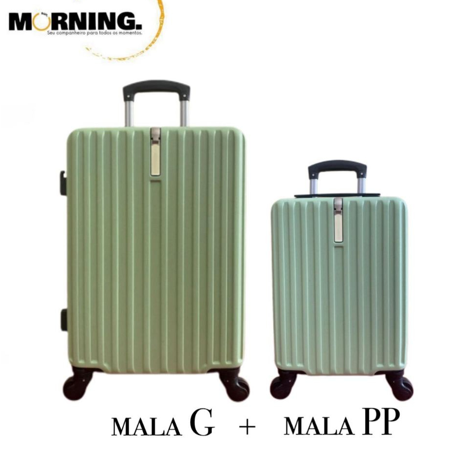 MALA DE VIAGEM  (KIT 2)  ABS com roda 360 malas viagem de bordo conjunto 2 ANAC menor preço promoçao