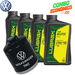 KIT TROCA DE ÓLEO VW 15W40 SEMISSINTETICO LUBRAX TECNO
