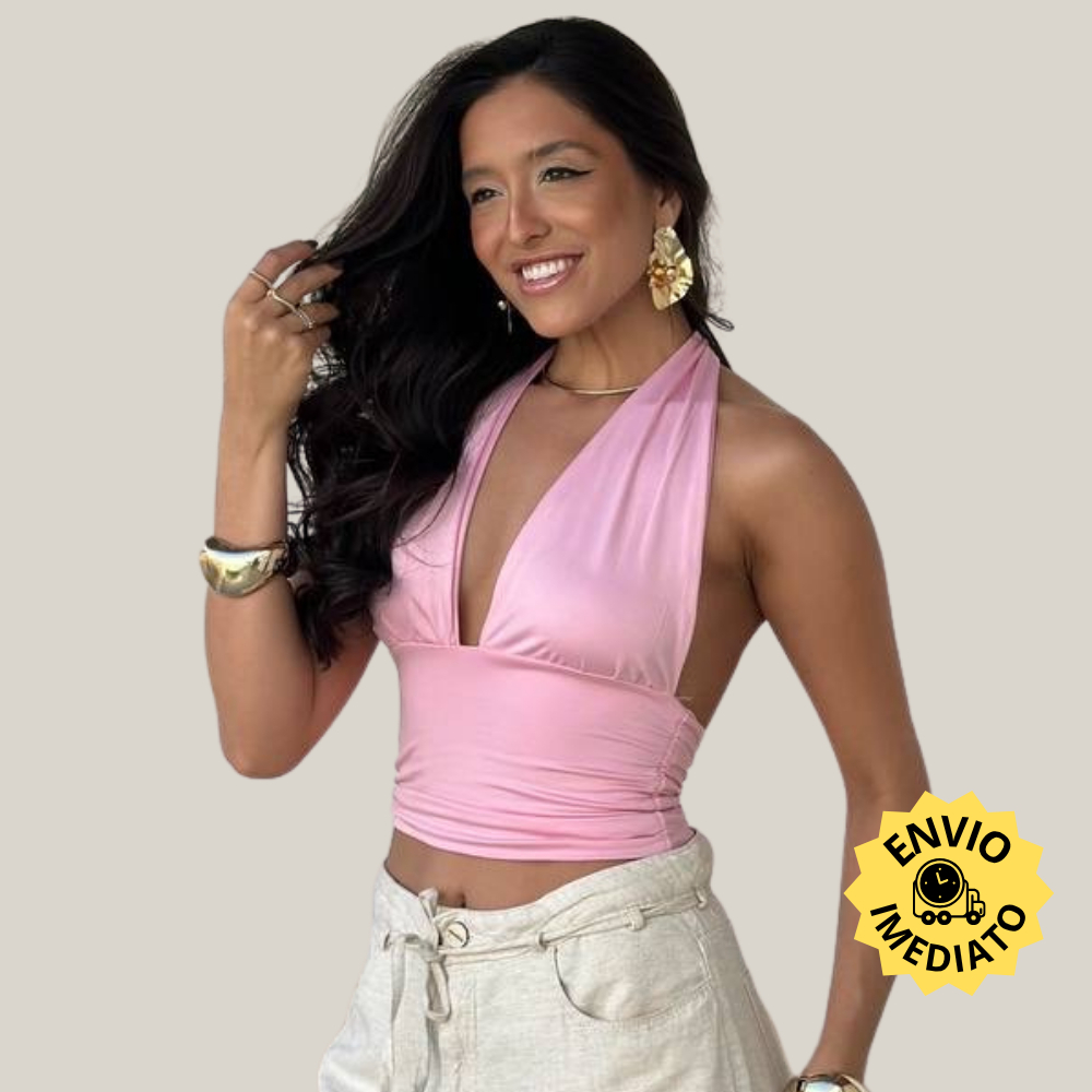 Blusa Cropped Com Amarração Multi Forma Top Feminino Decote Costas Aberta Diversas Amarração Gringa em Oferta na Shopee