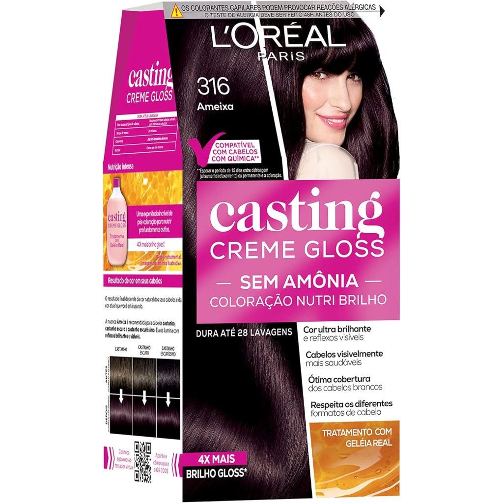 Tinta De Cabelo Casting Creme Gloss 316 Ameixa em Oferta na Shopee