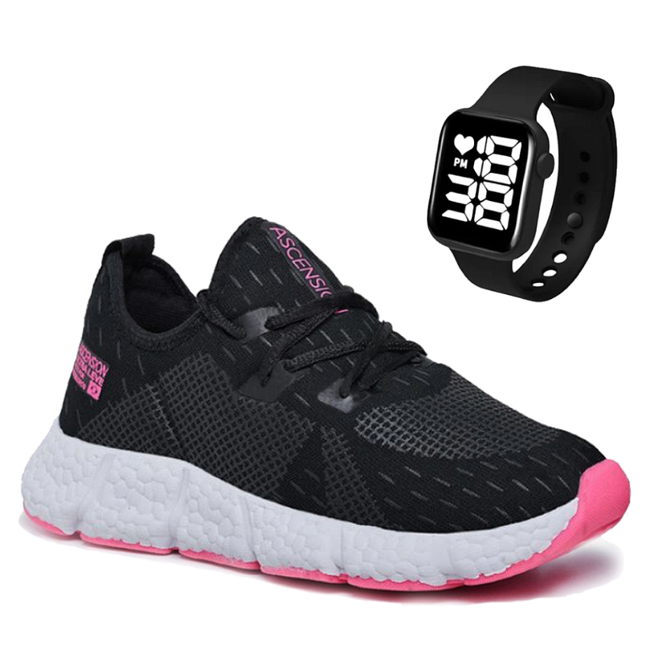 Tênis Feminino Academia Caminhadas Treinos Crossfit e Corrida com Relógio