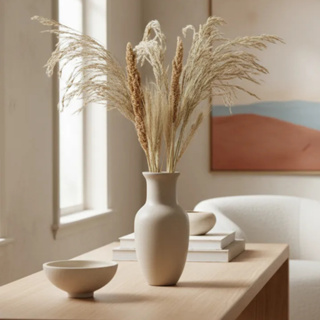 vaso decorativo com flores secas decoração de casa e sala moderno em Oferta na Shopee