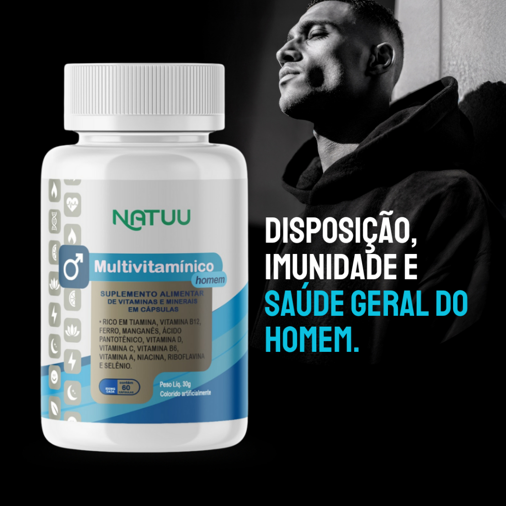 Natuu Multivitamínico Homem 60 Cápsulas - 1 unidade