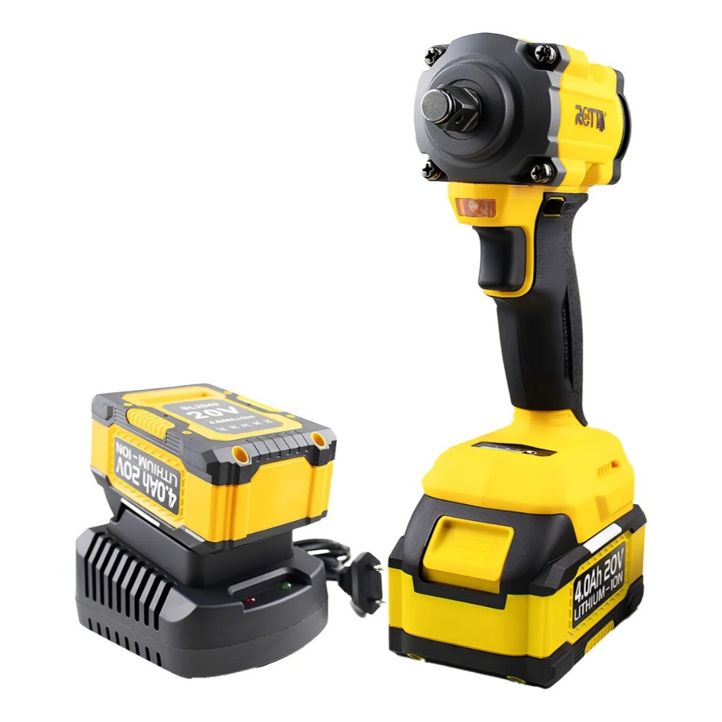 Chave De Impacto A Bateria 1/2 450nm Profissional Rotta Amarelo 21 50