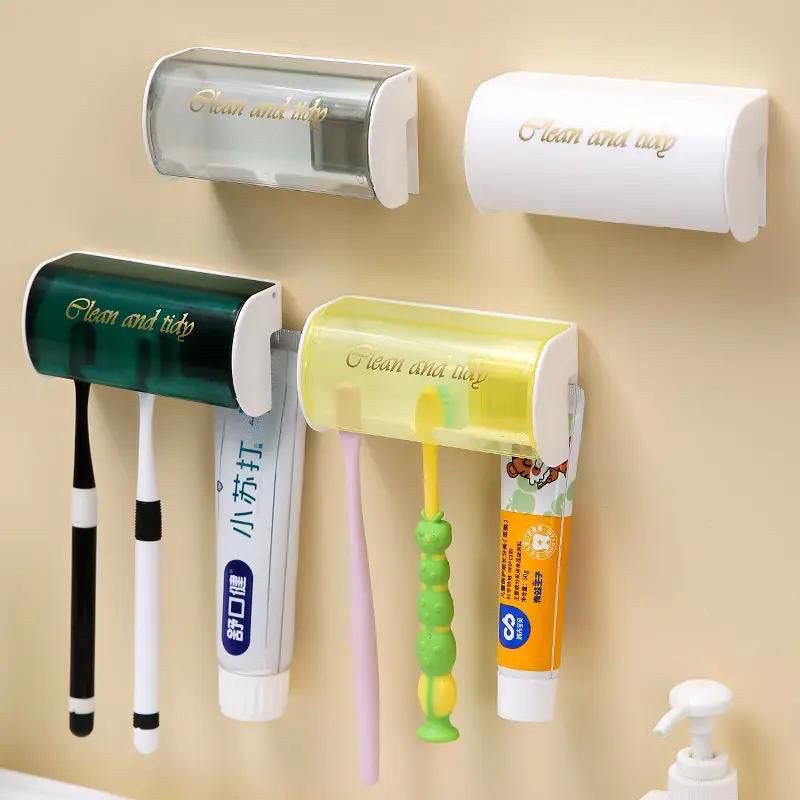 Suporte adesivo De Escova Dente Com encaixe para Pasta / Banheiro De Parede em Oferta na Shopee