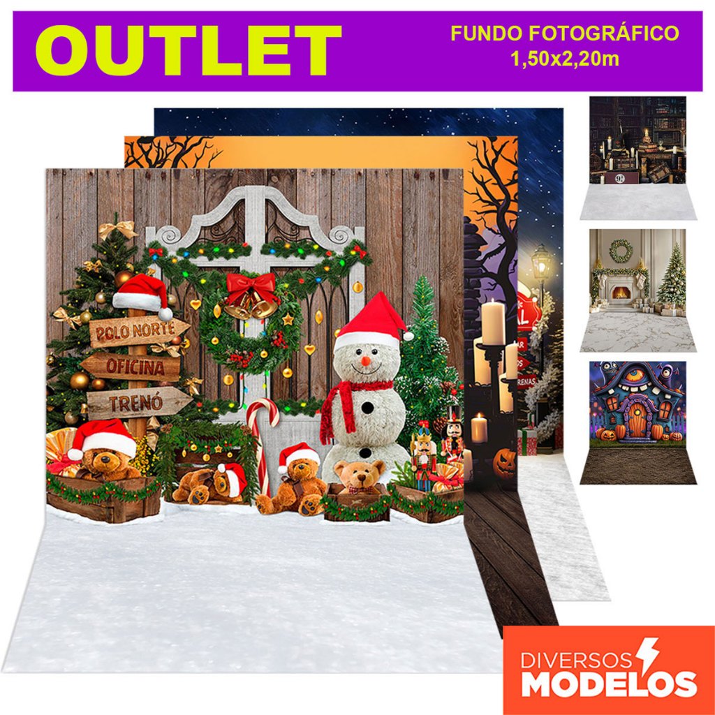 Painel Fundo Fotográfico Halloween/Natal Em Tecido 150x220m - OUTLET em Oferta na Shopee