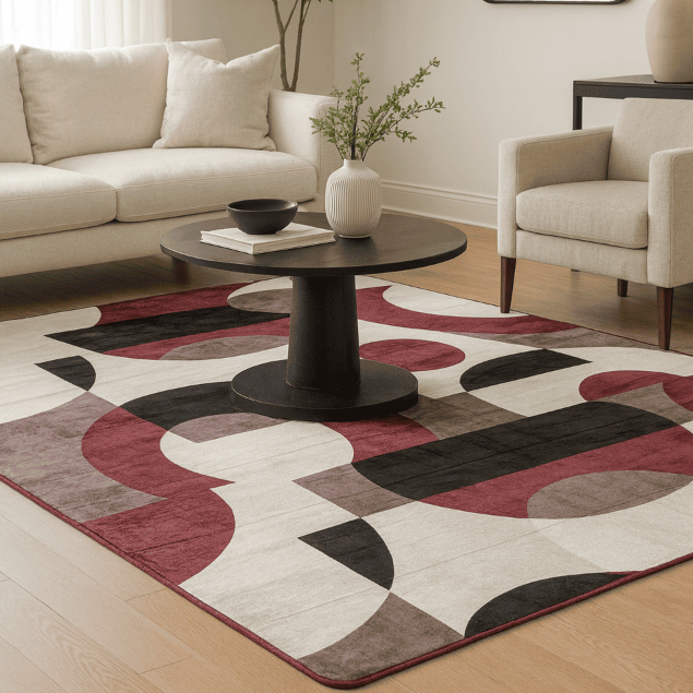 Tapete Flannel Grande Aveludado Geométrico Indiano Para Sala 2,0 X 2,4 Estampas Geométricas