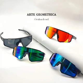 【Arte Geométrica】Óculos de sol丨Estrutura de uma peça, à prova de vento e adequada para esportes