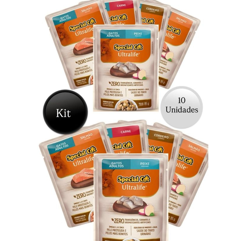 Kit 10 Unidades Sache Special Cat Variados - SUPER OFERTA em Oferta na Shopee