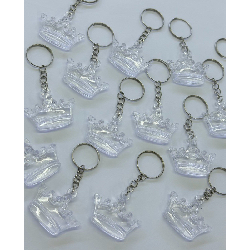 Chaveiro Coroa Transparente – Kit com 10 unidades em Oferta na Shopee
