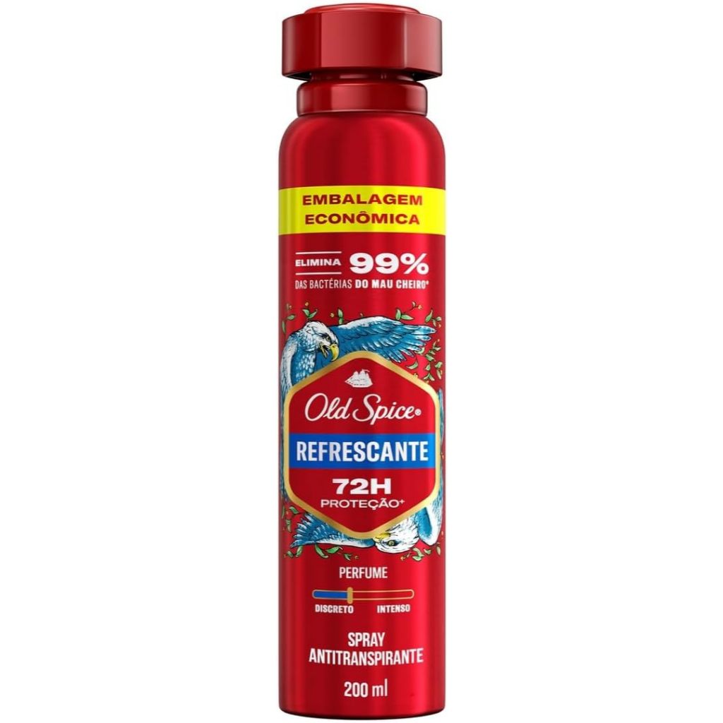 Desodorante Antitranspirante Old Spice Spray Refrescante Com 200ml em Oferta na Shopee