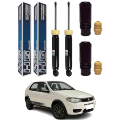 PAR AMORTECEDOR TRASEIRO PALIO ECONOMY E WAY 2009 A 2016 NAKATA + KITS