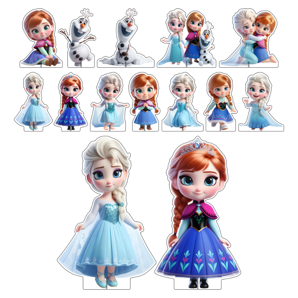 Kit Display Festa Infantil Frozen Cute 3D DK
