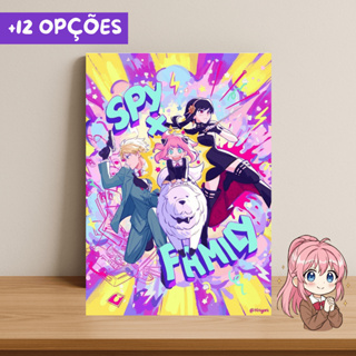 Quadro Pôster Placa Decorativa Spy X Family 20x28 para decoração + Brinde Especial em Oferta na Shopee