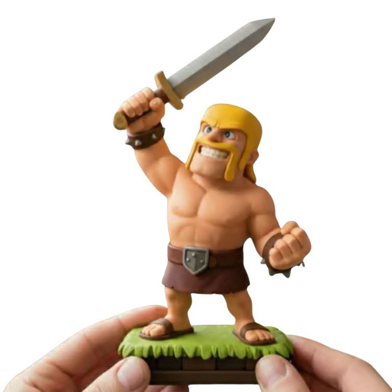 Bárbaro - clash of clans/Royale - 10cm