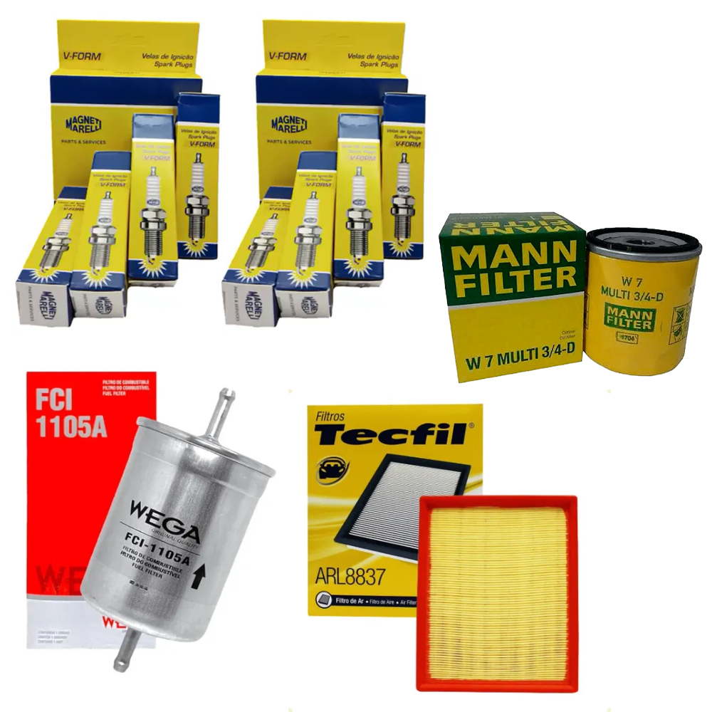 KIT CHEVROLET OMEGA 3.0 1994 - JOGO VELA + FILTRO DE AR + FILTRO DE OLEO + FILTRO DE COMBUSTIVEL +