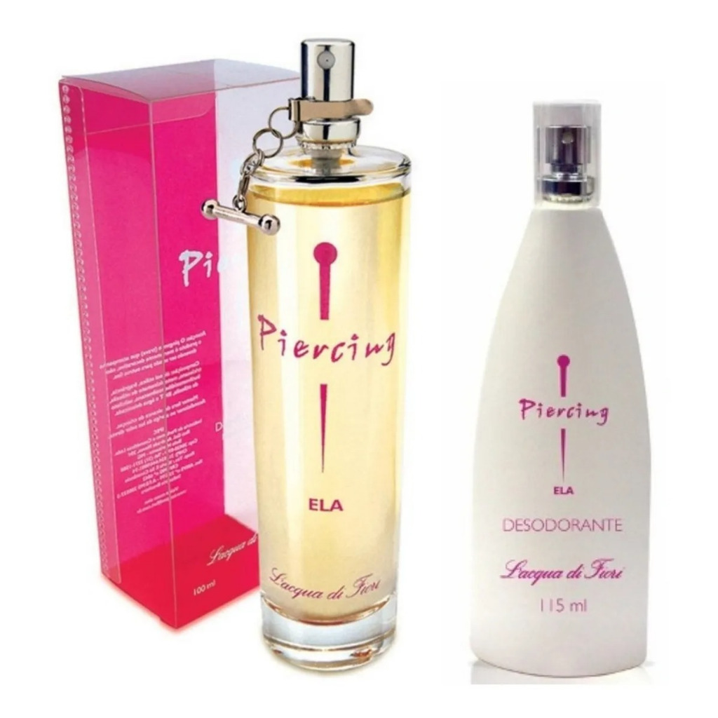 Perfume Piercing Ela Lacqua Di Fiori 100ml + Desodorante Líquido 115ml