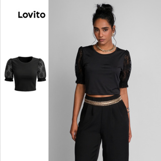 Lovito Blusa Modesta Lisa para Mulheres LB731BRL761 em Oferta na Shopee