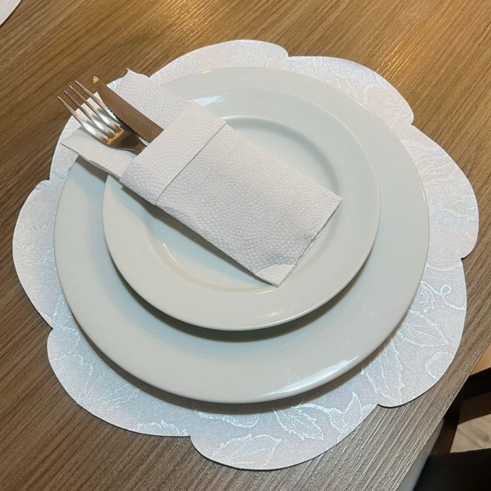 Jogo Americano Souplast Térmico Kit 6 - 30 Redondo Jantar Mesa Posta Cozinha 34 cm Eventos