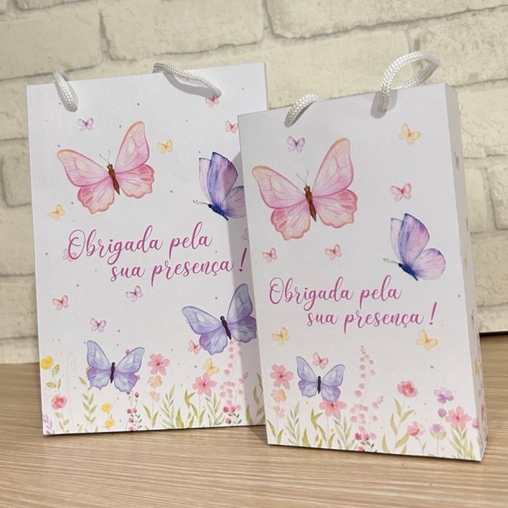 Sacolinha Jardim Borboletas-ENVIO IMEDIATO-JARDIM ENCANTADO-PEGUE E MONTE- Sem personalização em Oferta na Shopee