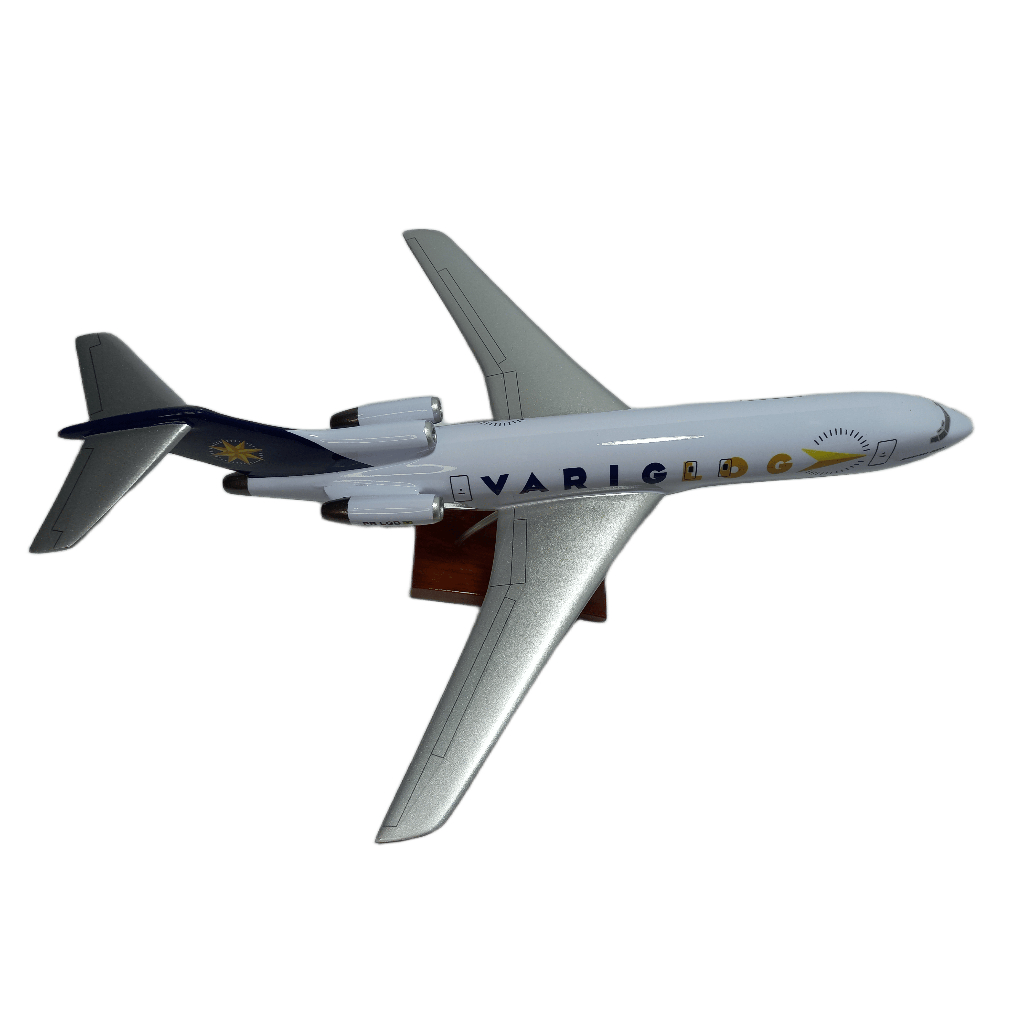 Maquete de Avião em Resina B-727- Varig Log 46 cm